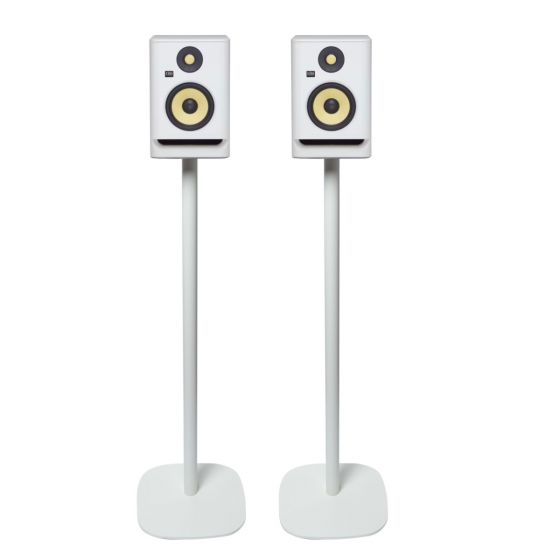 Vebos floor stand Bookshelf Speaker white set XL (100cm)